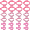 Gorgecraft 60Pcs 3 Style Silicone Pendant SIL-GF0001-28C-1