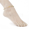Glass Beads Anklets AJEW-AN00370-5