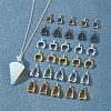  120Pcs 6 Style Alloy & Brass Ice Pick Pinch Bails for Pendant Making KK-NB0002-89-4