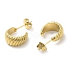 304 Stainless Steel Croissant Stud Earrings EJEW-I286-02G-2