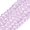 Electroplate Glass Beads Strands EGLA-A034-T4mm-A22-1