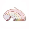 Rainbow Color Printed Acrylic Pendants OACR-B006-01J-2