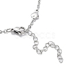 304 Stainless Steel Heart Link Chain Necklace NJEW-K249-09P-3