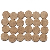 Wood Round Elder Futhark Alphabet Engraved Symbol Rune Stones Sets PW-WG106ED-01-1