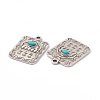 Synthetic Turquoise Pendants PALLOY-D013-13AS-3