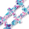 Baking Paint Synthetic Turquoise Beads Strands G-H060-01A-1