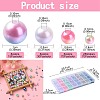 Rainbow ABS Plastic Imitation Pearl Beads OACR-YW0001-79-3