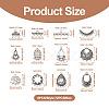  Jewelry 72Pcs 12 Style Tibetan Style Alloy Chandelier Components Links TIBE-PJ0001-01-5