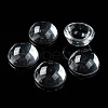 Transparent Half Round Glass Cabochons X-GGLA-R027-30mm-6