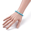 Synthetic Turquoise Chips Beads Stretch Bracelet for Women BJEW-AL00003-12-3