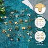 Spritewelry 56Pcs 14 Style 201 Stainless Steel Stud Earring Findings with Hole and 304 Stainless Steel Pins and Ear Nuts DIY-SW0001-11-4