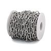 Tarnish Resistant Textured 304 Stainless Steel Paperclip Chains CHS-H026-18P-3