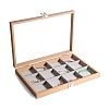 Rectangle Wooden Jewelry Presentation Boxes with 12 Compartments PW-WG90817-05-1