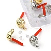 8Pcs 2 Colors Rack Plating Alloy Stud Earring Findings FIND-YW0003-82B-2