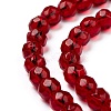 Faceted Glass Round Beads Strands X-GF6mmC47-4
