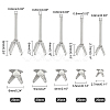 Unicraftale 100 Pcs 5 Styles 304 Stainless Steel Stud Earring Findings STAS-UN0022-10P-2