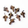 Natural Tiger Eye Pendants G-J354-04-1