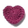Heart Handmade Crochet Cotton Ornament Accessories AJEW-WH0326-52A-1