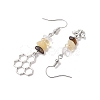 Natural Mixed Stone Bees Dangle Earrings EJEW-JE06151-4