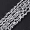 Clear Glass Bicone Beads Strands X-GLAA-S026-3mm-07-1