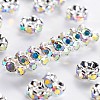 Brass Rhinestone Spacer Beads X-RB-A014-L5mm-28S-NF-1