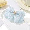 Sequin Decor Bowknot Alligator Hair Clips PW-WGB82C5-02-1