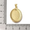 Rack Plating Brass Micro Pave Clear Cubic Zirconia Pendants KK-G500-02D-G-3