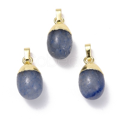 Natural Blue Aventurine Pendants G-F712-03F-G-1