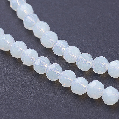 Faceted Round Opalite Beads Strands X-EGLA-J042-4mm-31-1