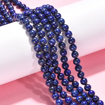 Natural Lapis Lazuli Beads Strands X-G-G423-6mm-AB-1