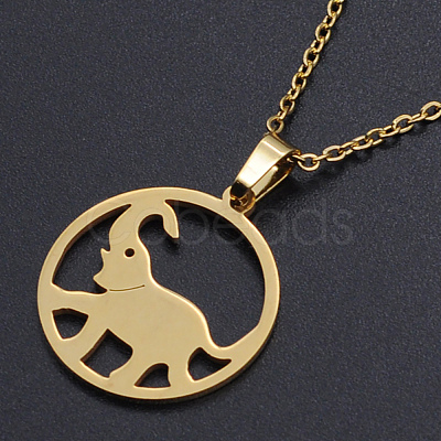 201 Stainless Steel Pendants Necklaces NJEW-S105-JN666-45-2-1