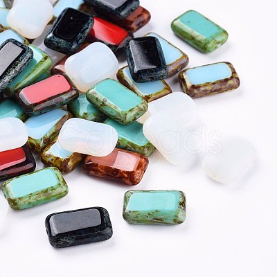 Retro Czech Glass Beads X-GLAA-I045-10B-1