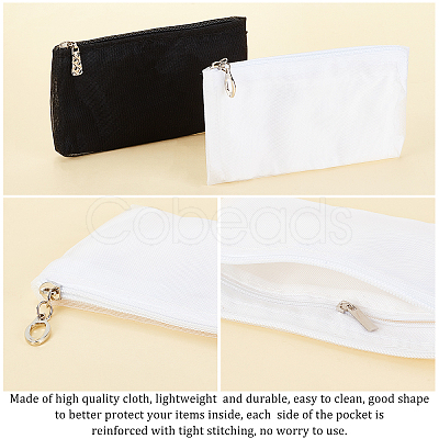 WADORN 2Pcs 2 Colors Cloth Zipper Bag FIND-WR0005-46-1