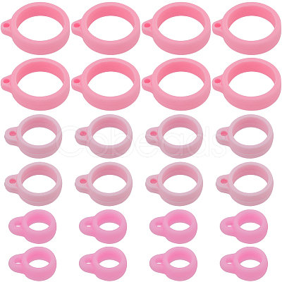 Gorgecraft 60Pcs 3 Style Silicone Pendant SIL-GF0001-28C-1