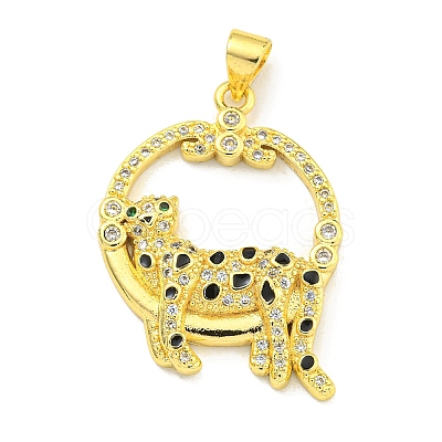 Brass Micro Pave Cubic Zirconia Pendants KK-K354-16A-G-1