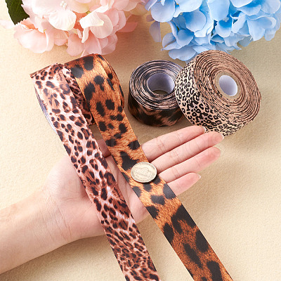 Leopard Printed Grosgrain Ribbons OCOR-TA0001-16-1