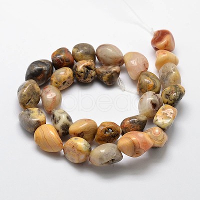 Natural Crazy Lace Agate Nuggets Bead Strands G-L288-12-1