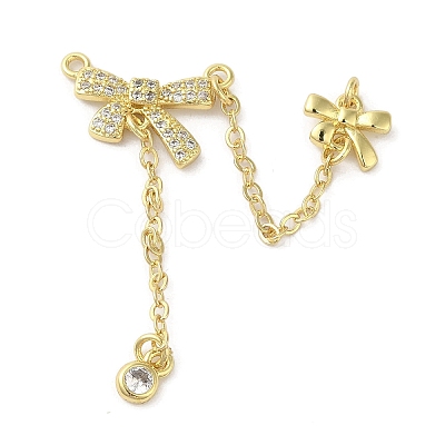 Rack Plating Brass Micro Pave Cubic Zirconia Pendants KK-C052-17G-1