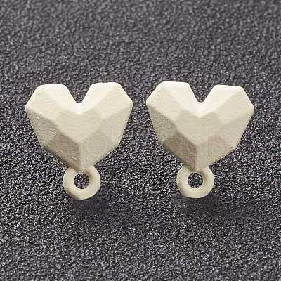 Spray Painted Alloy Stud Earrings Findings FIND-I015-E05-1