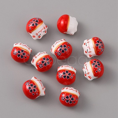 Handmade Porcelain Beads PORC-WH0016-02A-1