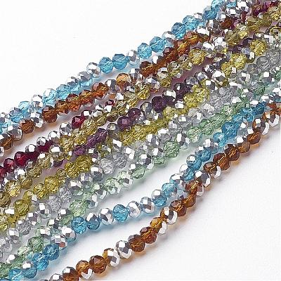 Electroplate Glass Bead Strands GR4MMY-M1-1