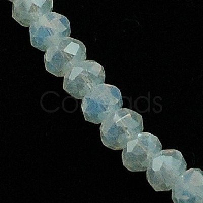 Crystal Glass Rondelle Beads Strands EGLA-F049C-01-1