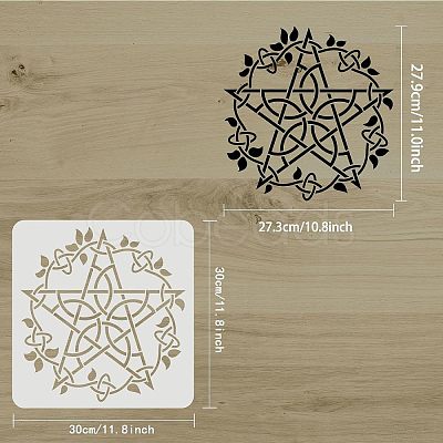 Large Plastic Reusable Drawing Painting Stencils Templates DIY-WH0172-637-1