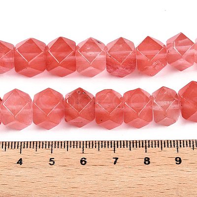 Cherry Quartz Glass Beads Strands G-T138-30-1