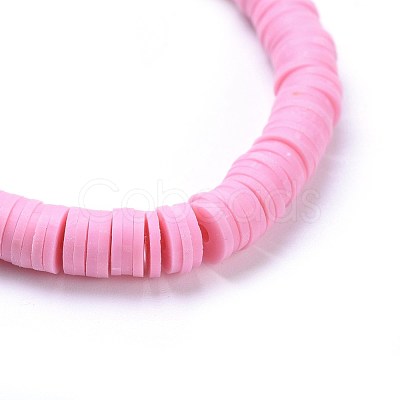 Handmade Polymer Clay Heishi Beads Stretch Bracelets BJEW-JB04250-M-1