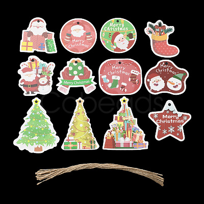 Christmas Theme Paper Big Pendant Decorations HJEW-F018-02-1