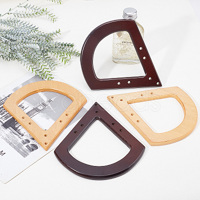 WADORN&reg 4Pcs 2 Colors Wood Bag Handle DIY-WR0001-15-1