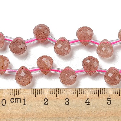 Synthetic Strawberry Quartz Beads Strands G-H297-B16-02-1