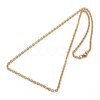 304 Stainless Steel Cable Chains Necklaces X-NJEW-O058-12G-1