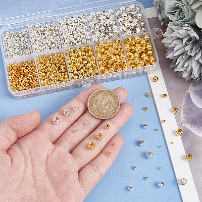 PandaHall Elite 10 Styles Iron Spacer Beads IFIN-PH0002-20-1